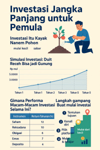 infografik investasi jangka panjang untuk pemula