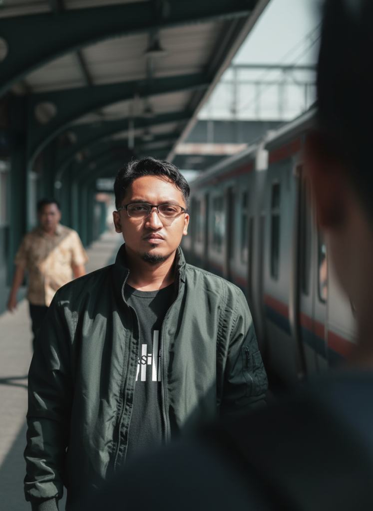 suasana stasiun urban-street-from-AI